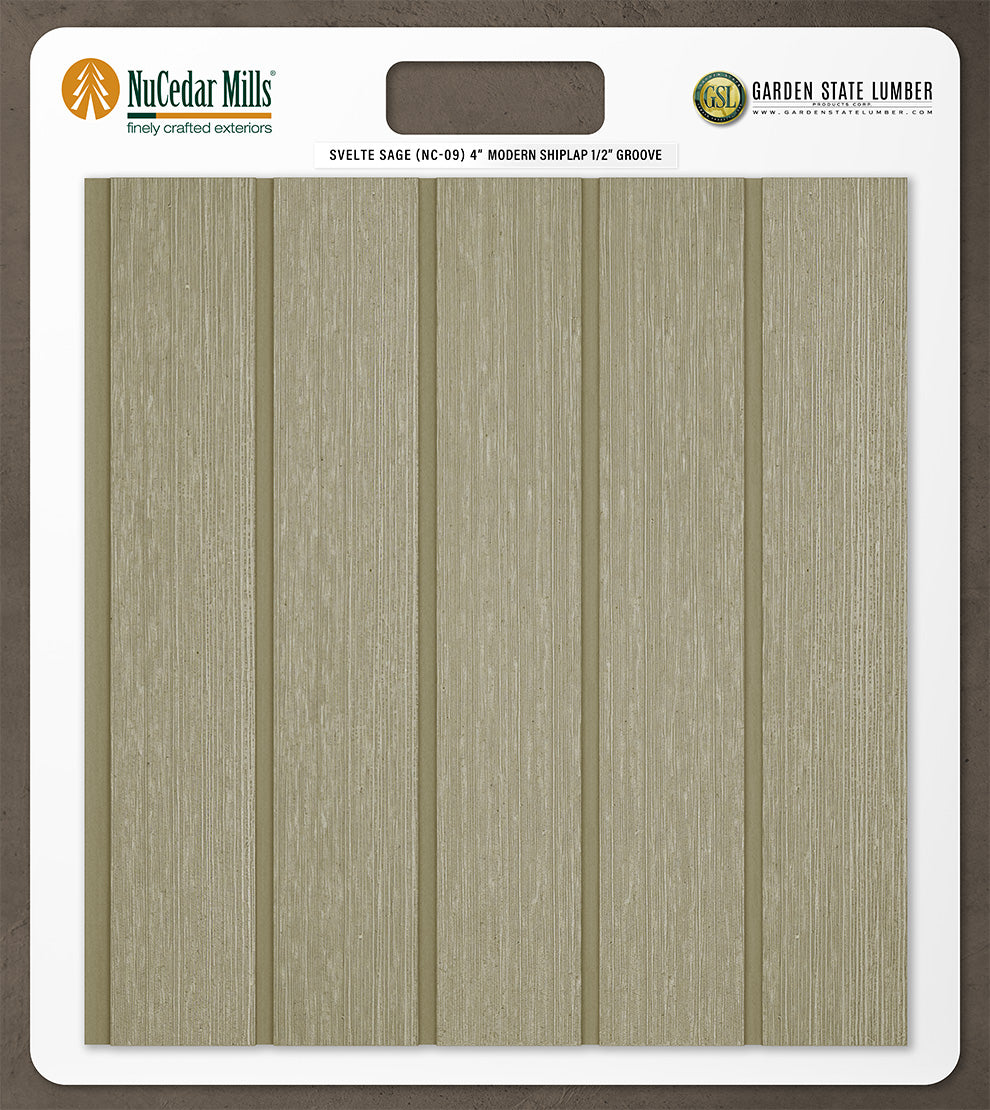 4″ RoughSawn T&G Modern Shiplap Strips - 2' x 2' Display