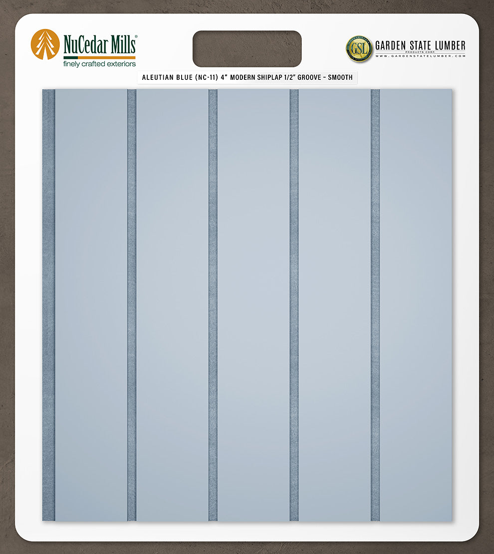 4″ Smooth T&G Modern Shiplap Strips - 2' x 2' Display