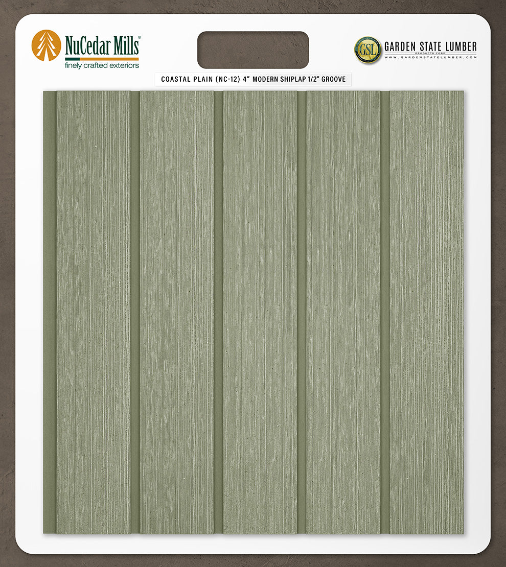 4″ RoughSawn T&G Modern Shiplap Strips - 2' x 2' Display