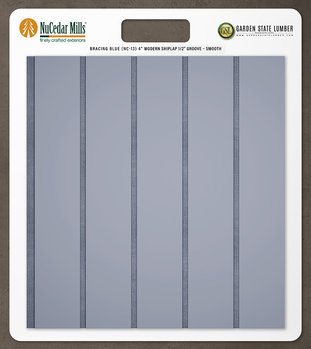 4″ Smooth T&G Modern Shiplap Strips - 2' x 2' Display