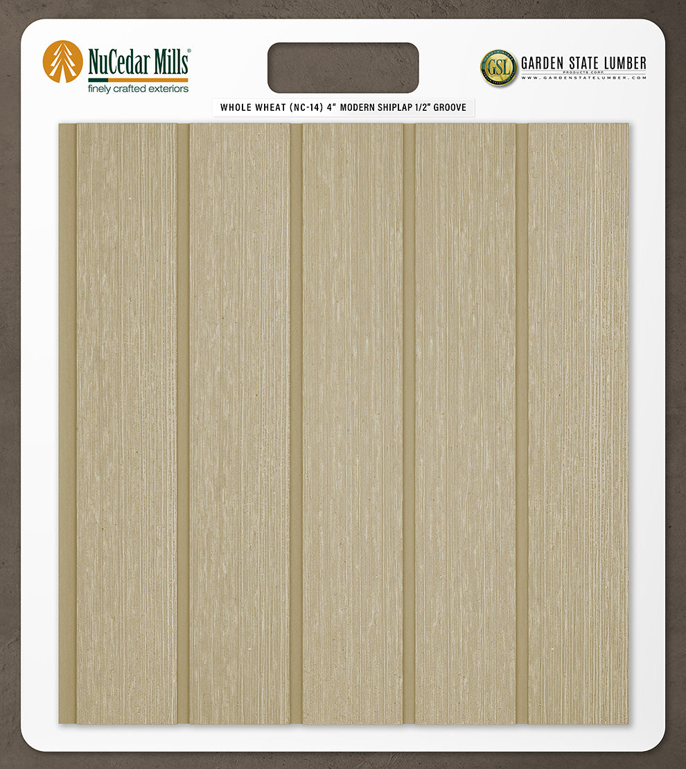 4″ RoughSawn T&G Modern Shiplap Strips - 2' x 2' Display