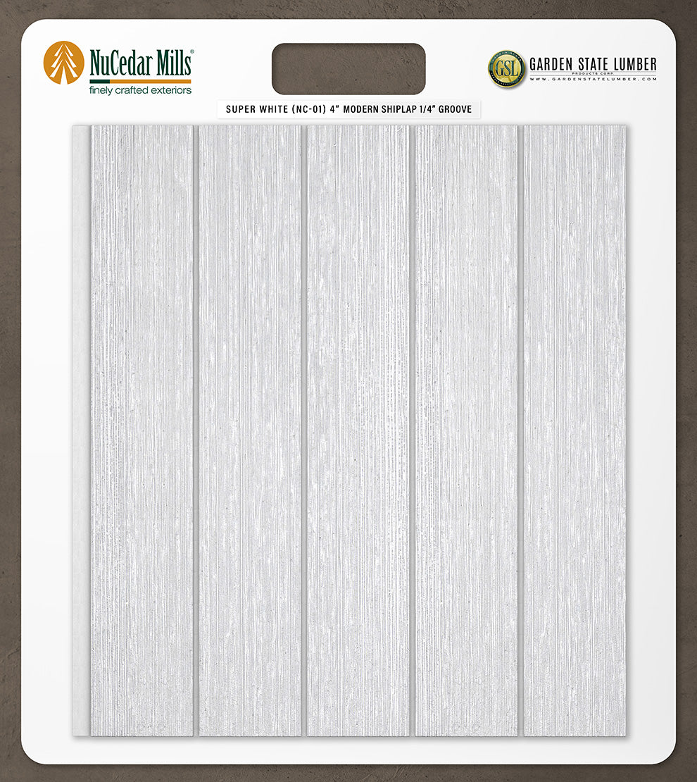 4″ RoughSawn T&G Modern Shiplap Strips - 2' x 2' Display