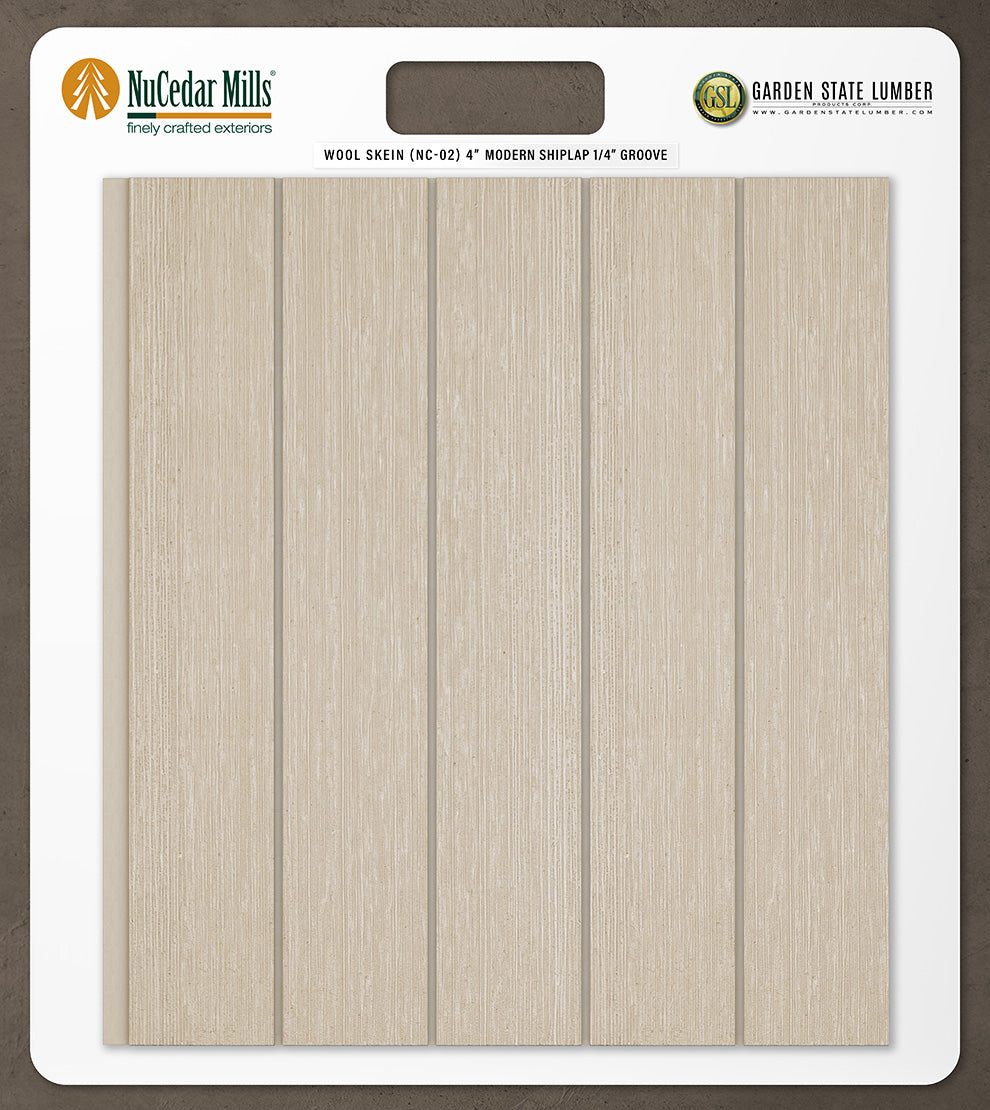 4″ RoughSawn T&G Modern Shiplap Strips - 2' x 2' Display