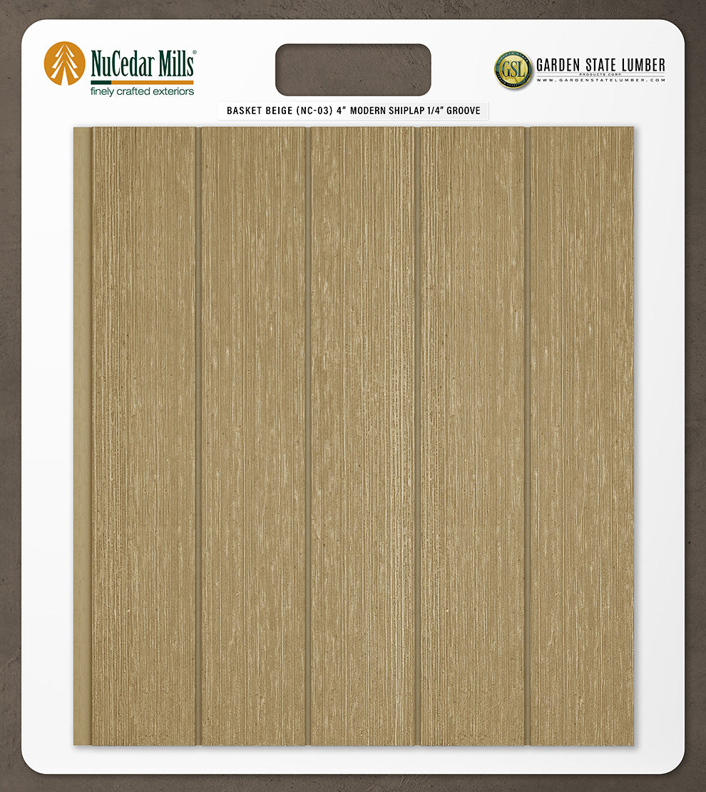 4″ RoughSawn T&G Modern Shiplap Strips - 2' x 2' Display