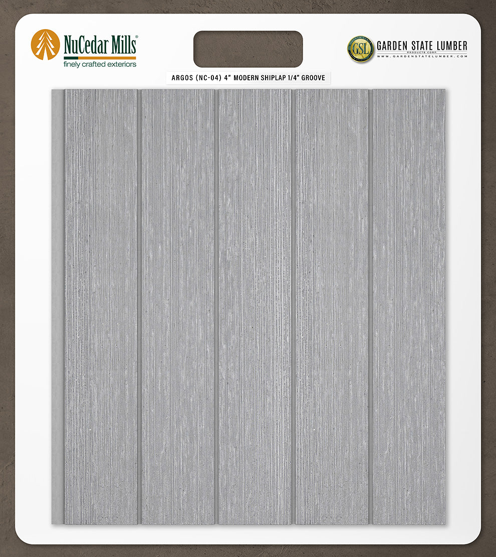 4″ RoughSawn T&G Modern Shiplap Strips - 2' x 2' Display