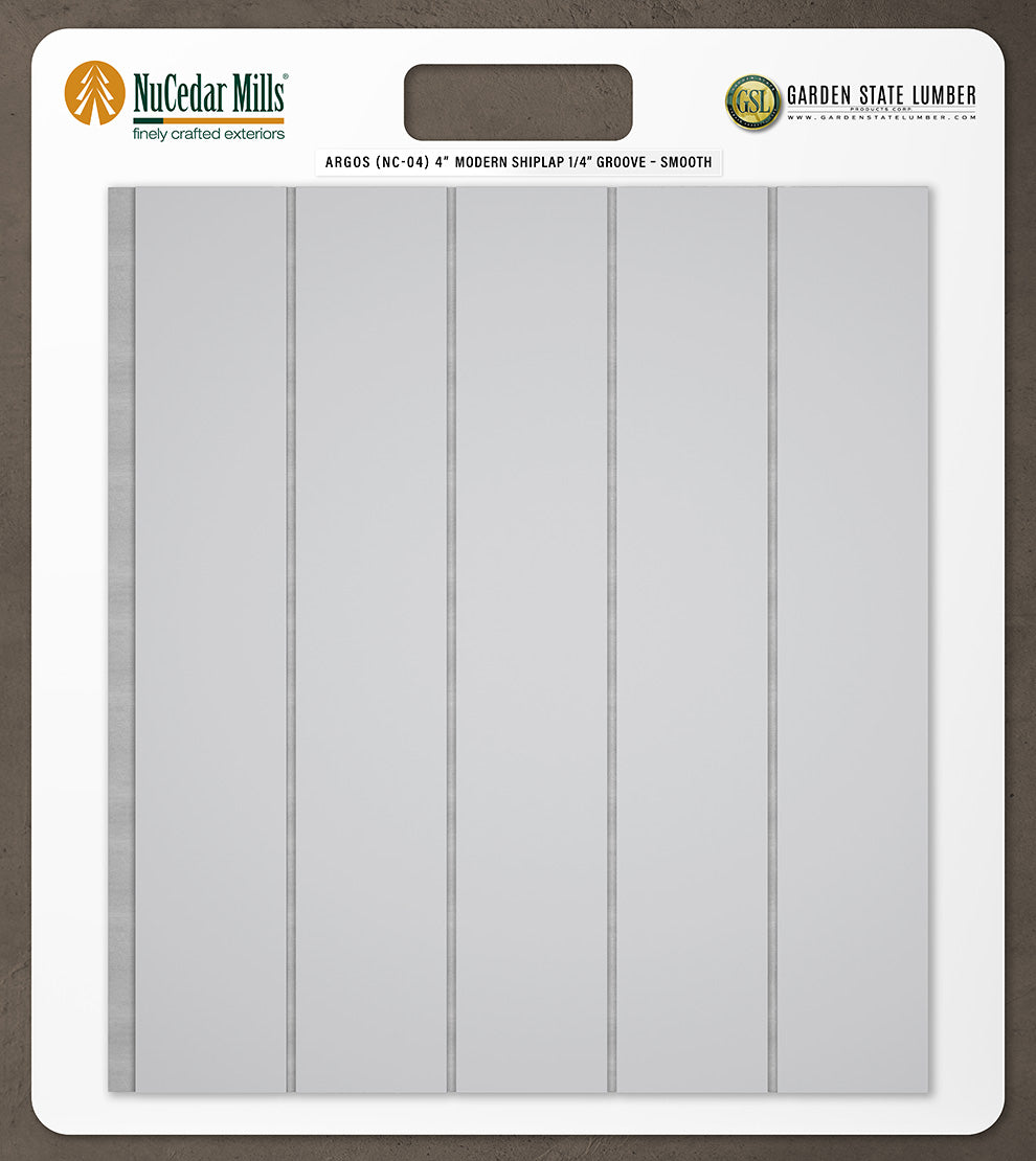 4″ Smooth T&G Modern Shiplap Strips - 2' x 2' Display