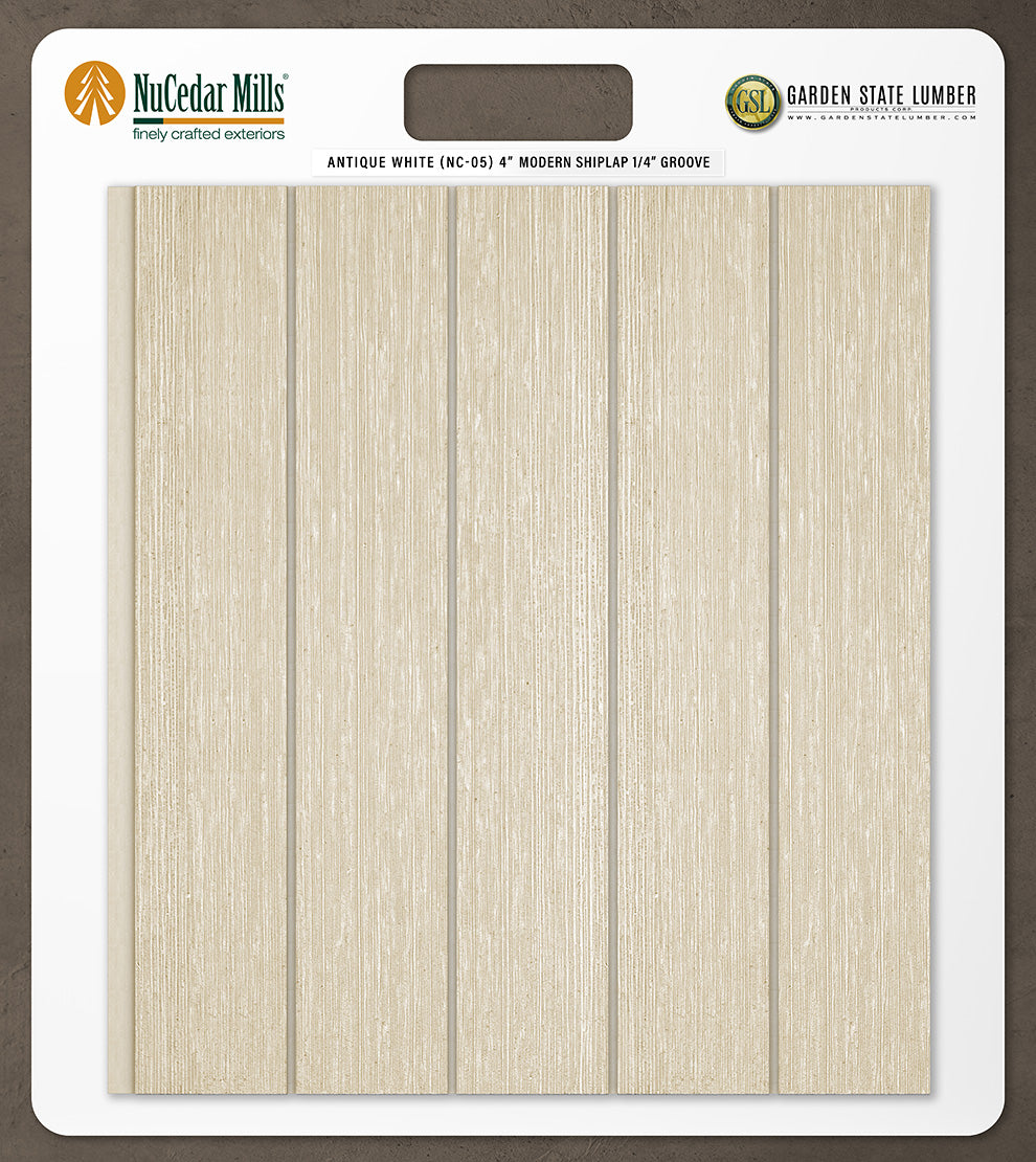 4″ RoughSawn T&G Modern Shiplap Strips - 2' x 2' Display