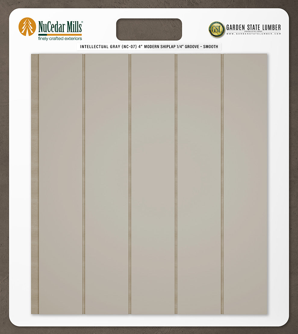 4″ Smooth T&G Modern Shiplap Strips - 2' x 2' Display