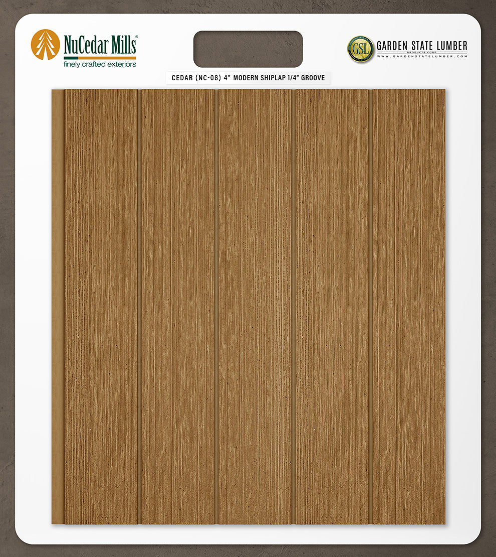 4″ RoughSawn T&G Modern Shiplap Strips - 2' x 2' Display