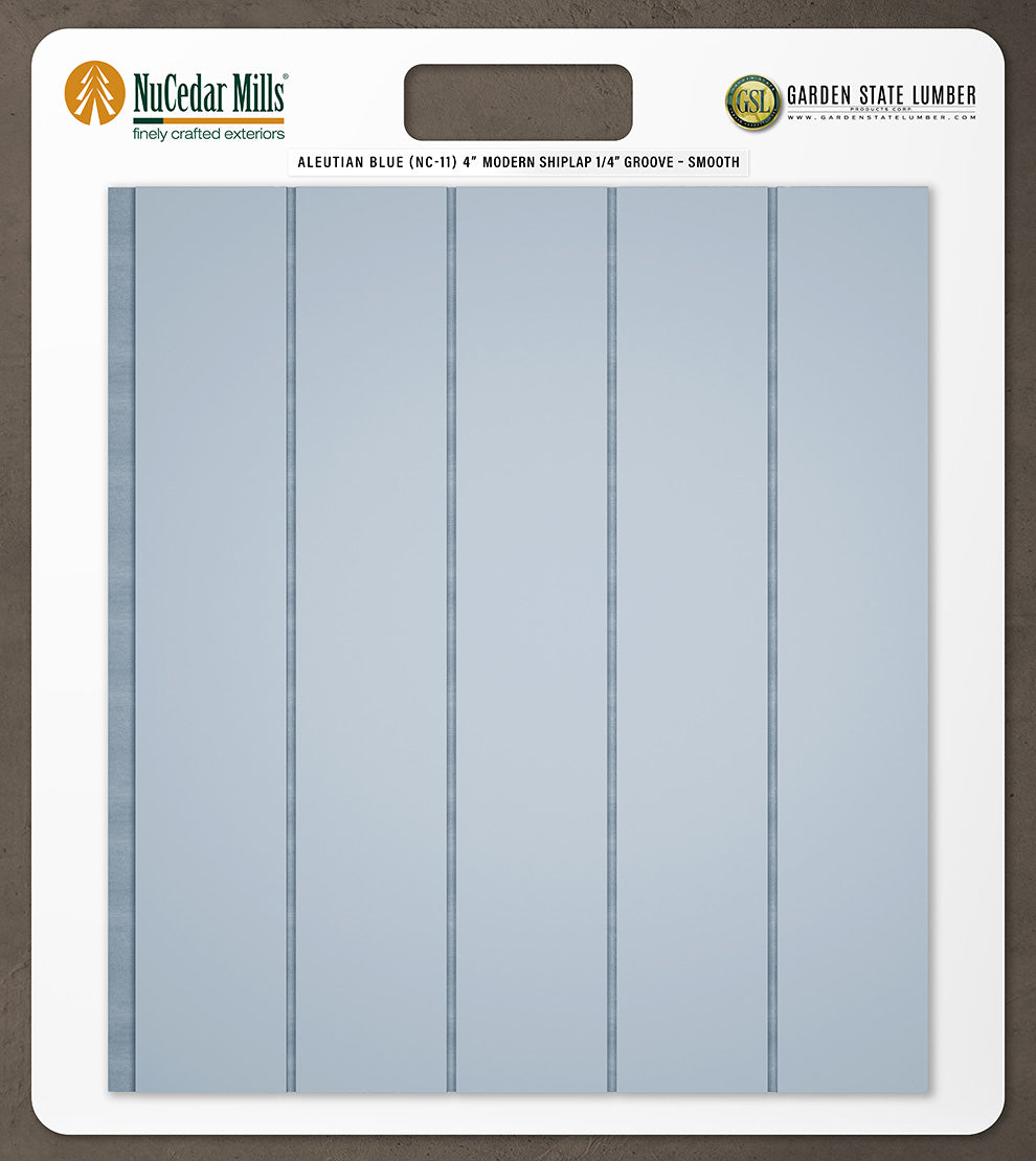 4″ Smooth T&G Modern Shiplap Strips - 2' x 2' Display