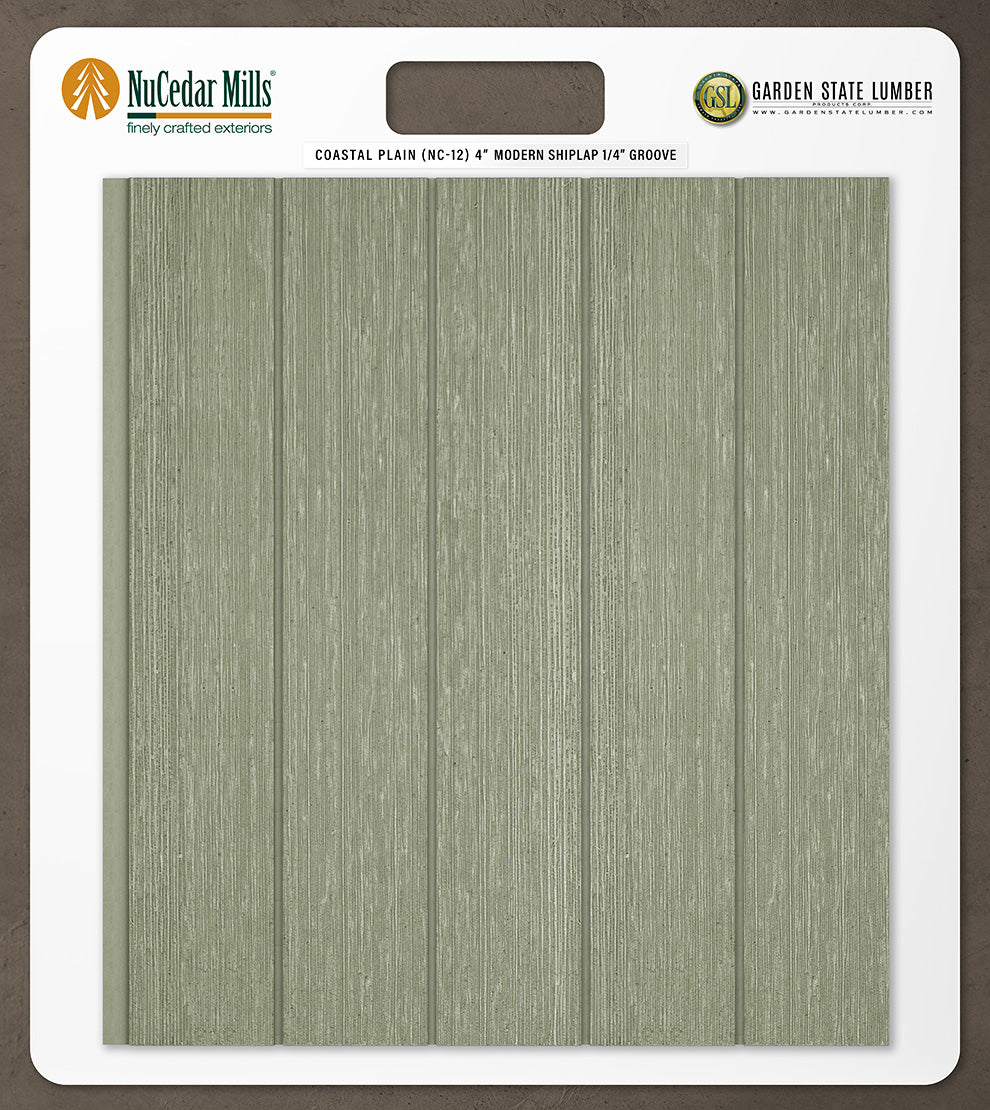4″ RoughSawn T&G Modern Shiplap Strips - 2' x 2' Display