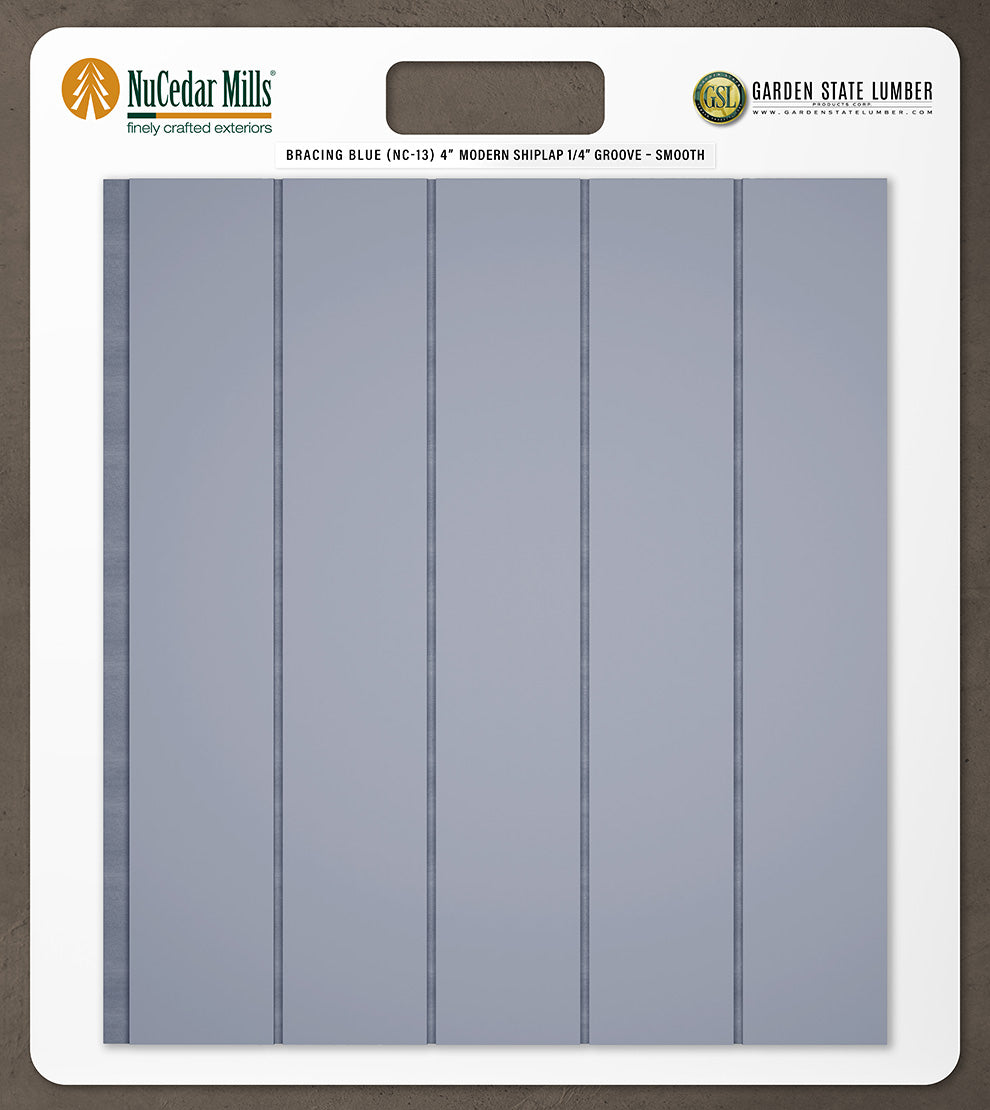 4″ Smooth T&G Modern Shiplap Strips - 2' x 2' Display