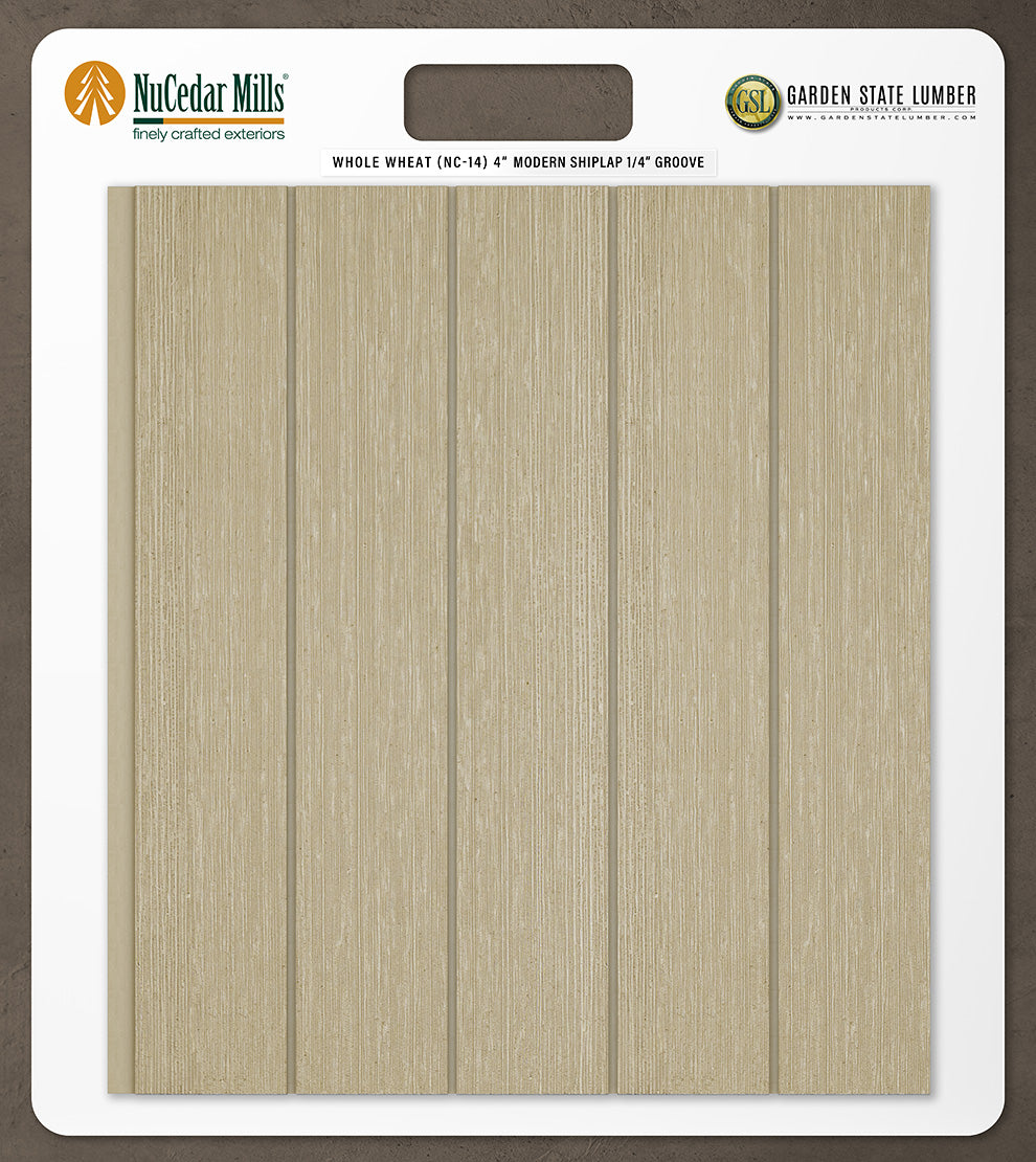 4″ RoughSawn T&G Modern Shiplap Strips - 2' x 2' Display