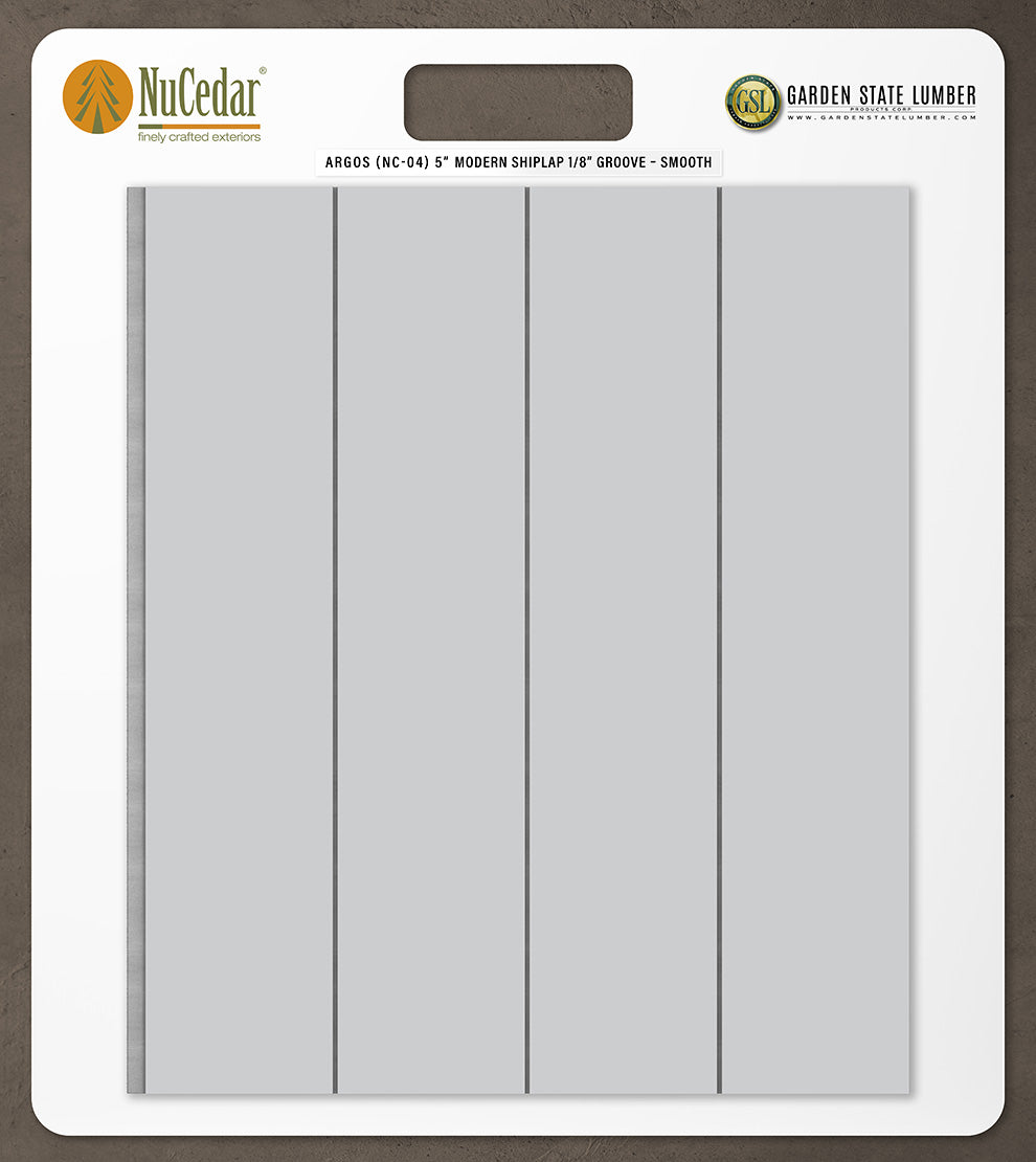 5″ Smooth T&G Modern Shiplap Strips - 2' x 2' Display
