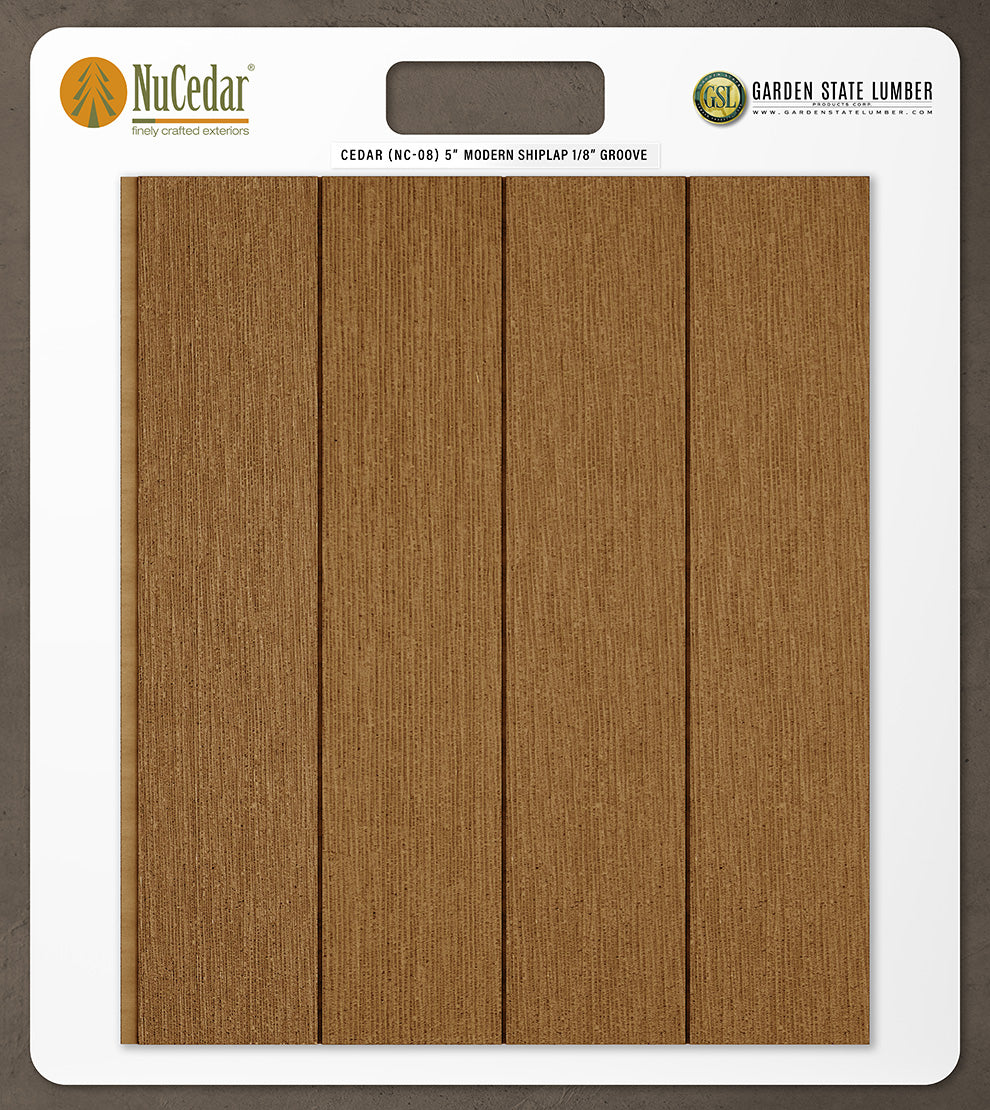 5″ RoughSawn T&G Modern Shiplap Strips - 2' x 2' Display