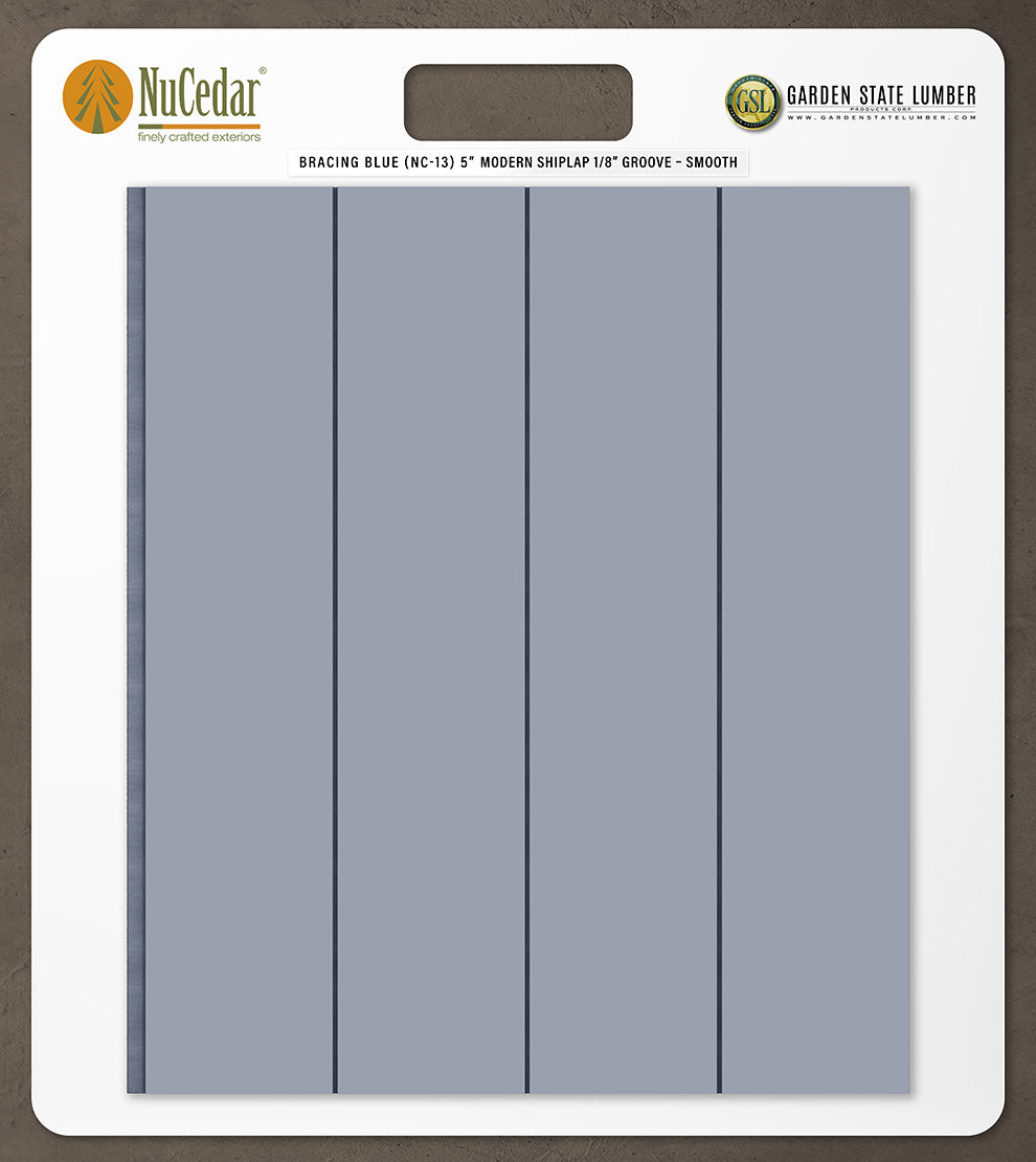 5″ Smooth T&G Modern Shiplap Strips - 2' x 2' Display