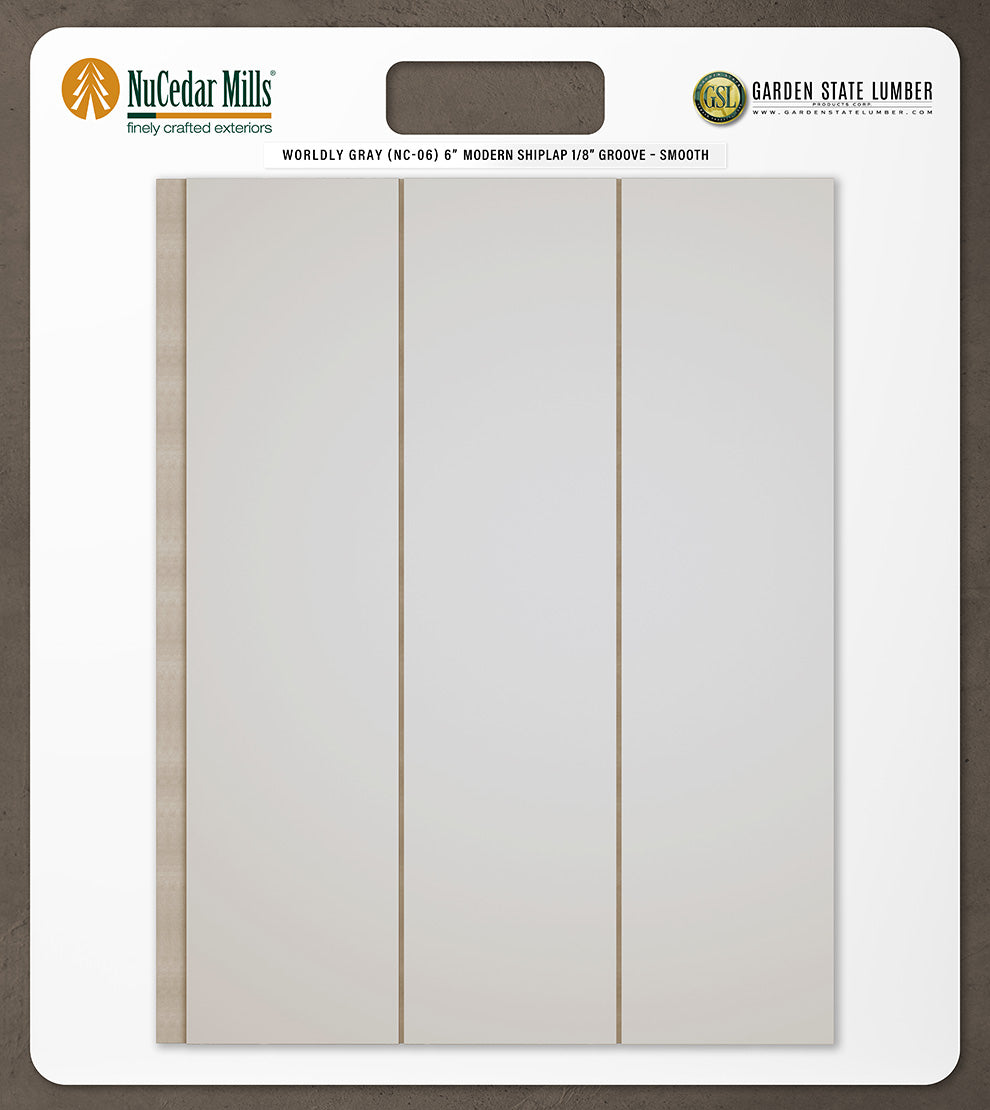 5″ Smooth T&G Modern Shiplap Strips - 2' x 2' Display