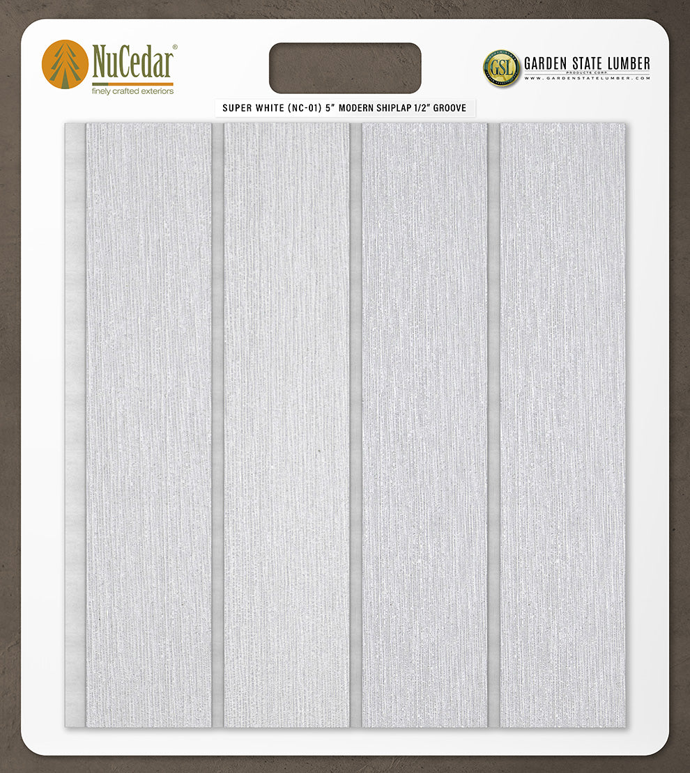 5″ RoughSawn T&G Modern Shiplap Strips - 2' x 2' Display