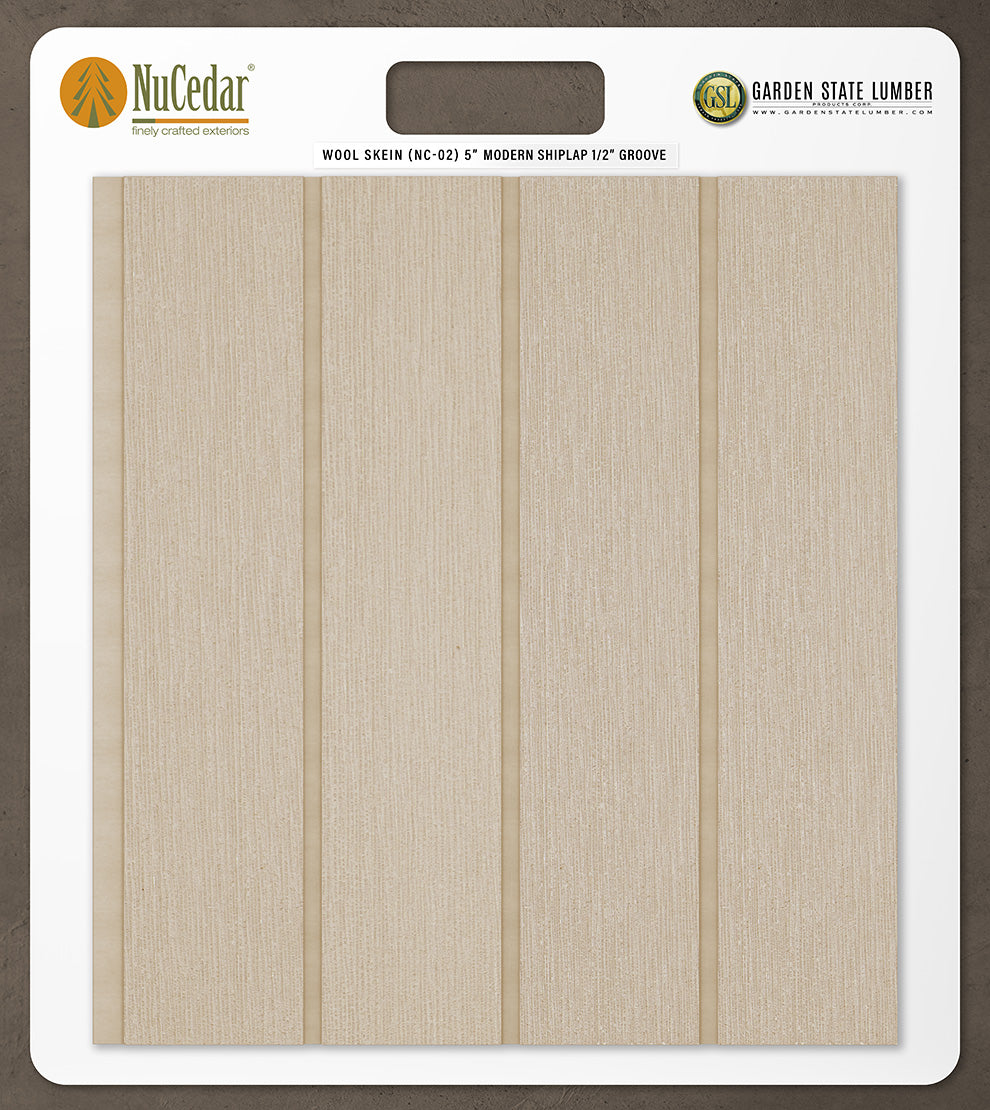 5″ RoughSawn T&G Modern Shiplap Strips - 2' x 2' Display