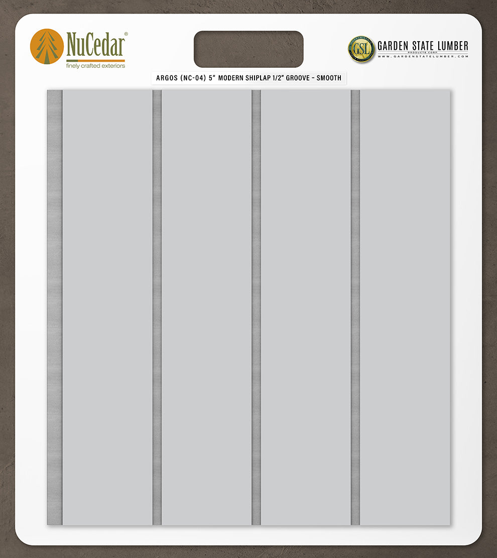 5″ Smooth T&G Modern Shiplap Strips - 2' x 2' Display