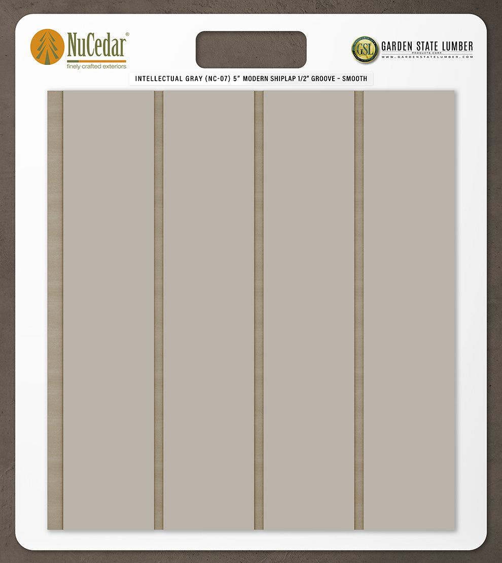5″ Smooth T&G Modern Shiplap Strips - 2' x 2' Display