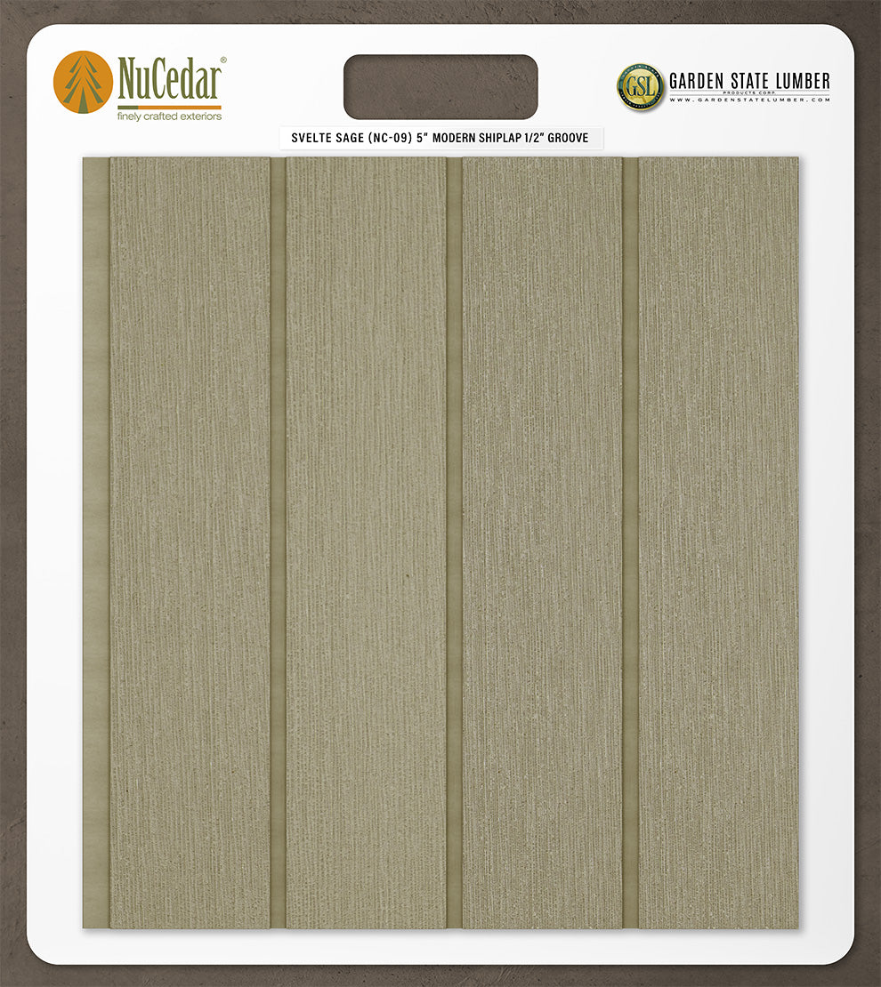 5″ RoughSawn T&G Modern Shiplap Strips - 2' x 2' Display