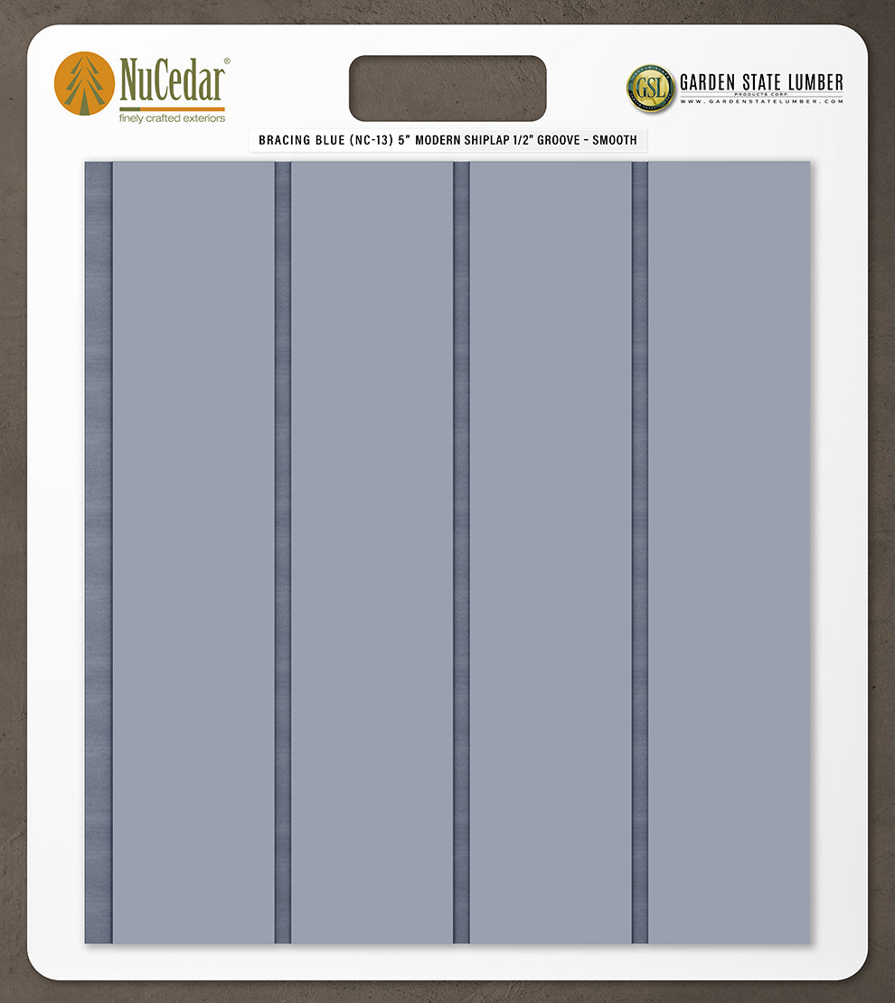 5″ Smooth T&G Modern Shiplap Strips - 2' x 2' Display