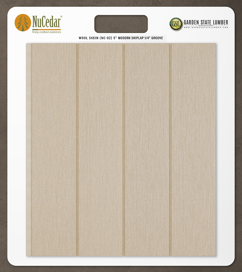 5″ RoughSawn T&G Modern Shiplap Strips - 2' x 2' Display