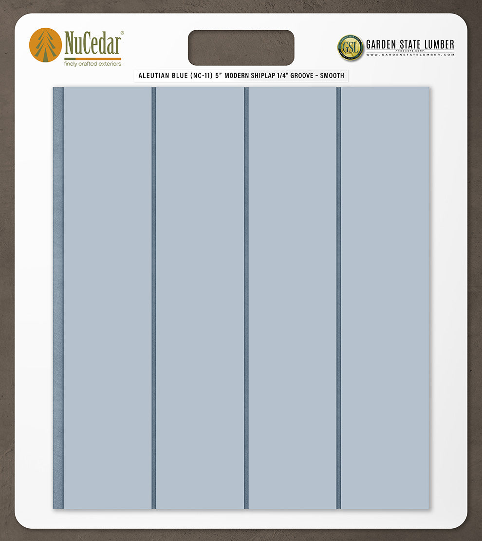 5″ Smooth T&G Modern Shiplap Strips - 2' x 2' Display