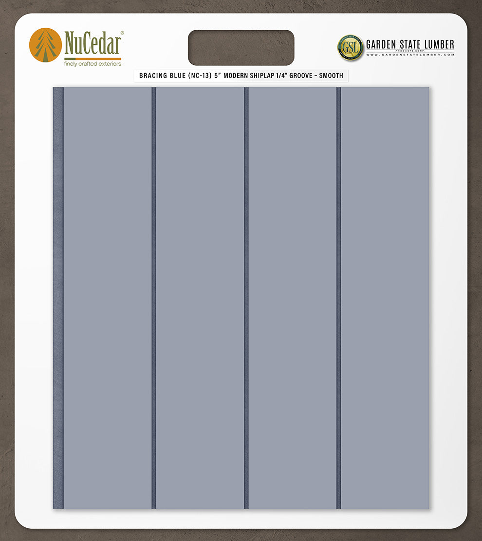 5″ Smooth T&G Modern Shiplap Strips - 2' x 2' Display