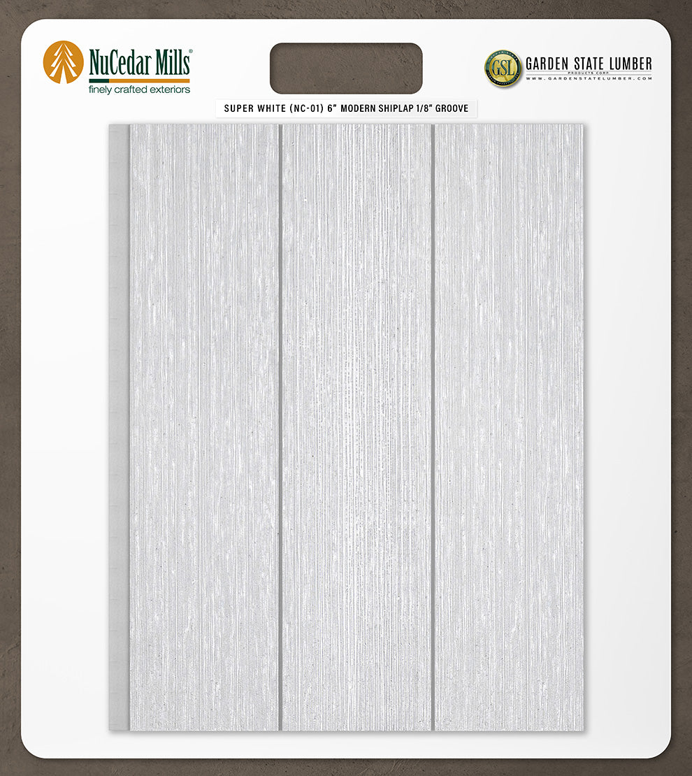 6″ RoughSawn T&G Modern Shiplap Strips - 2' x 2' Display
