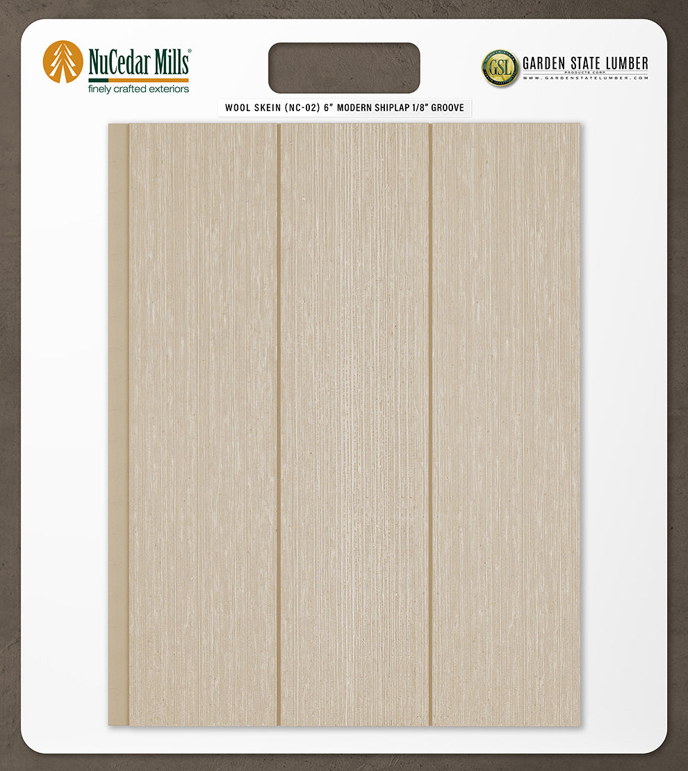 6″ RoughSawn T&G Modern Shiplap Strips - 2' x 2' Display