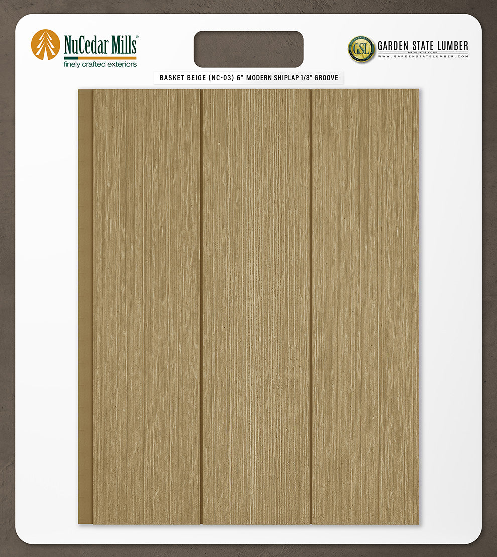 6″ RoughSawn T&G Modern Shiplap Strips - 2' x 2' Display