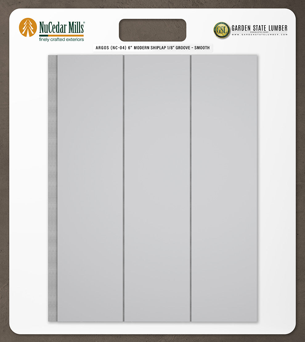 6″ Smooth T&G Modern Shiplap Strips - 2' x 2' Display