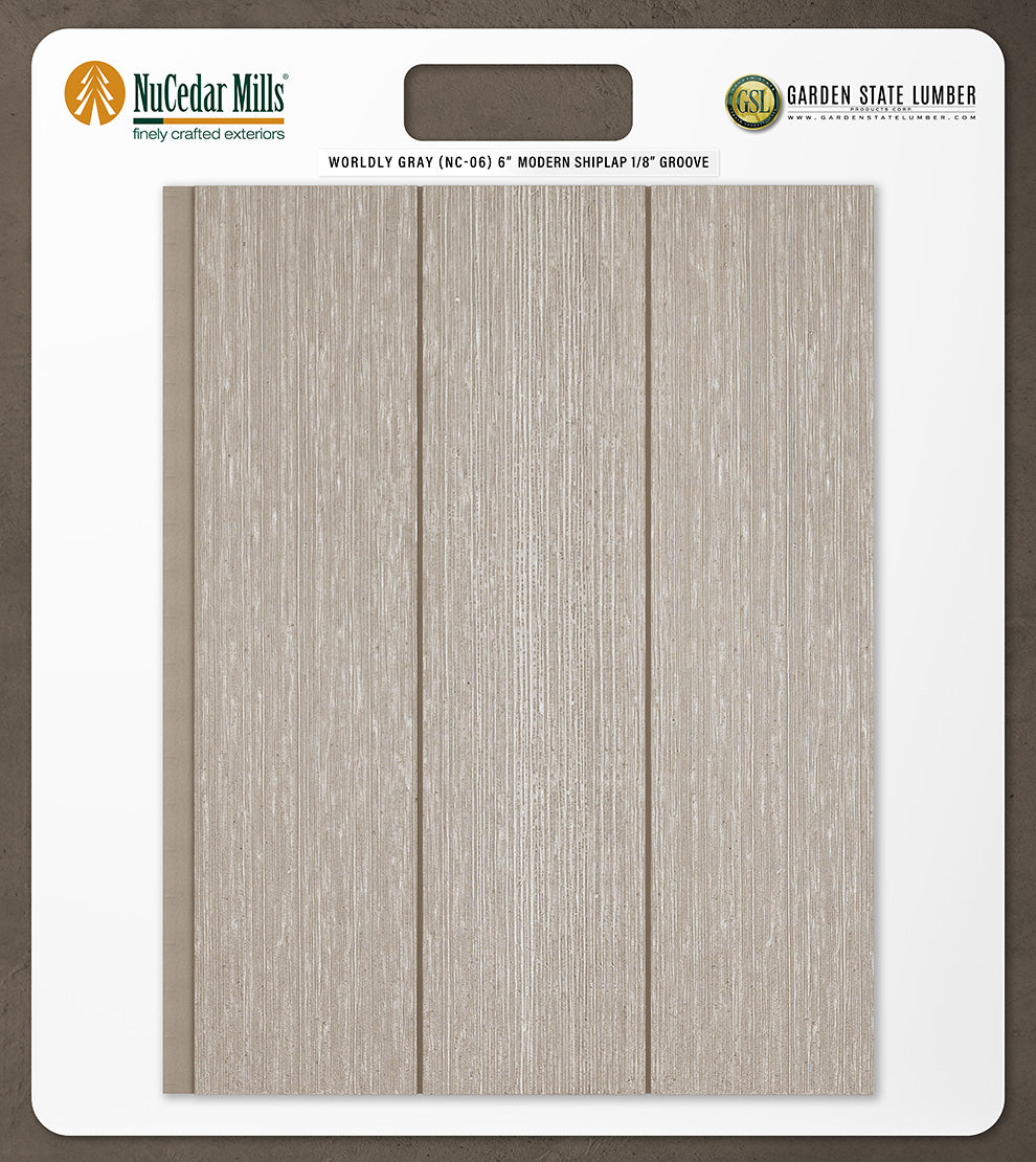 6″ RoughSawn T&G Modern Shiplap Strips - 2' x 2' Display