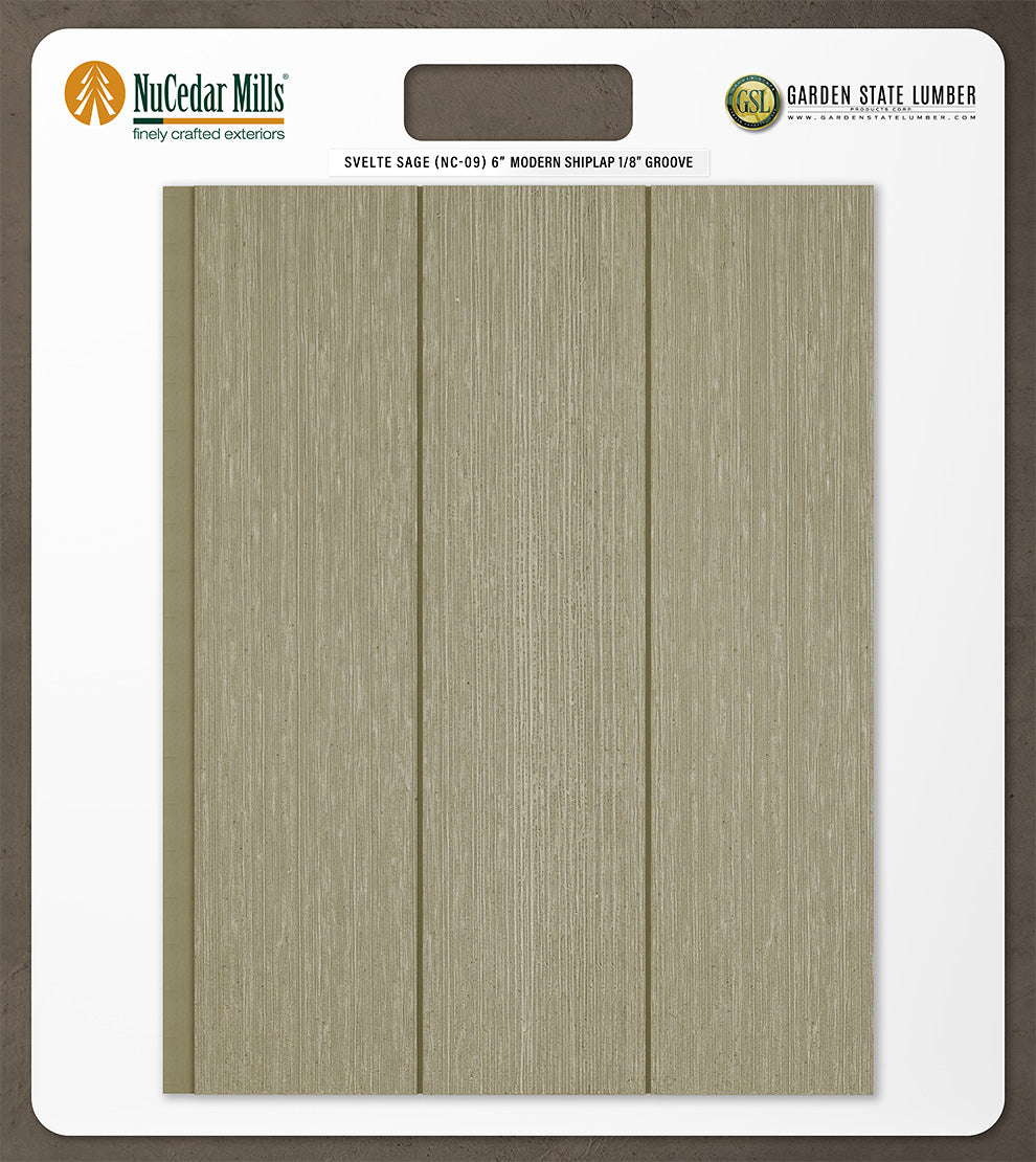 6″ RoughSawn T&G Modern Shiplap Strips - 2' x 2' Display