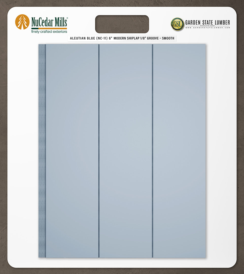 6″ Smooth T&G Modern Shiplap Strips - 2' x 2' Display
