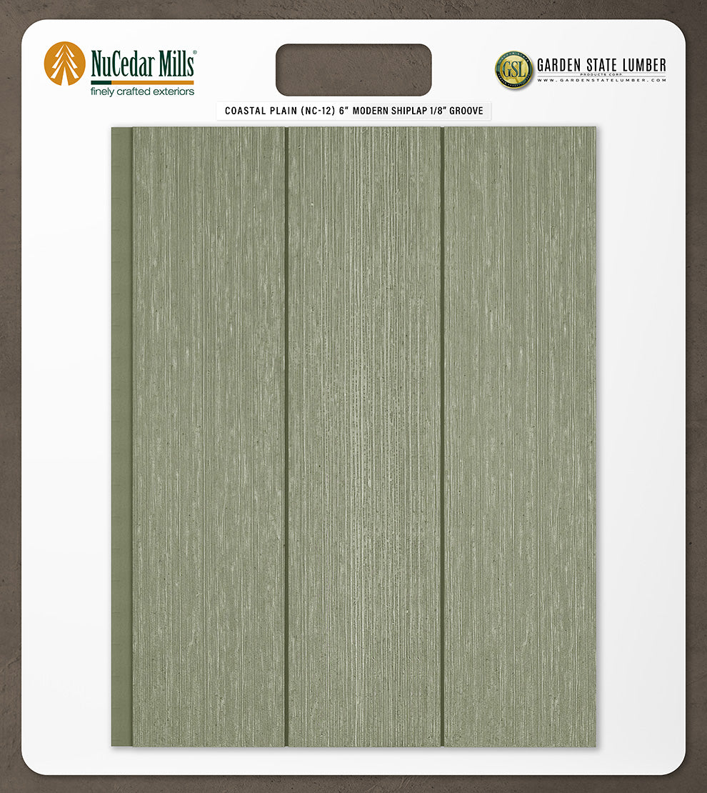 6″ RoughSawn T&G Modern Shiplap Strips - 2' x 2' Display