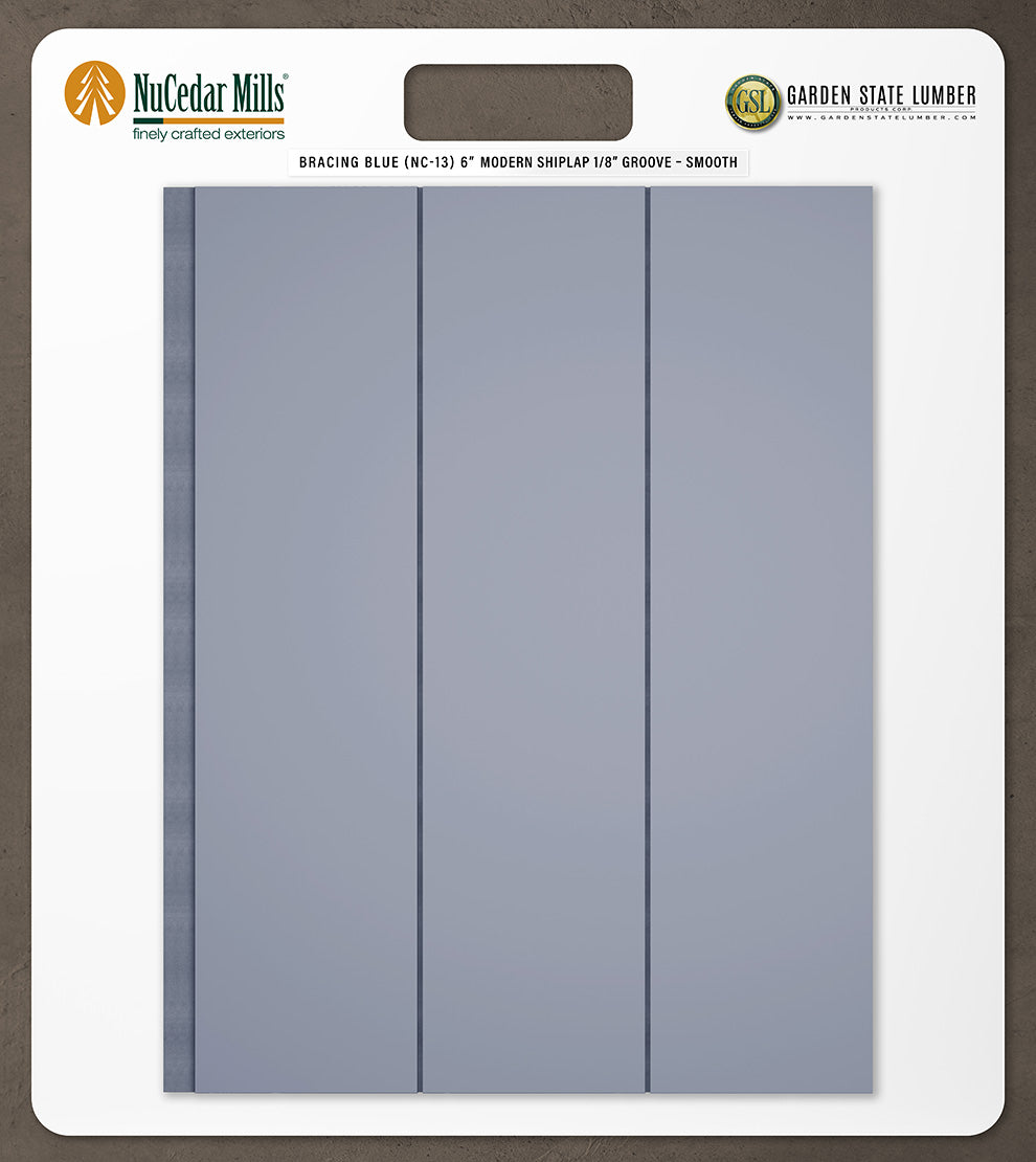 6″ Smooth T&G Modern Shiplap Strips - 2' x 2' Display