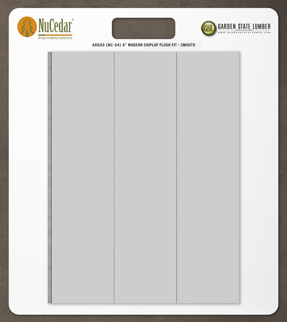 6″ Smooth T&G Modern Shiplap Strips - 2' x 2' Display