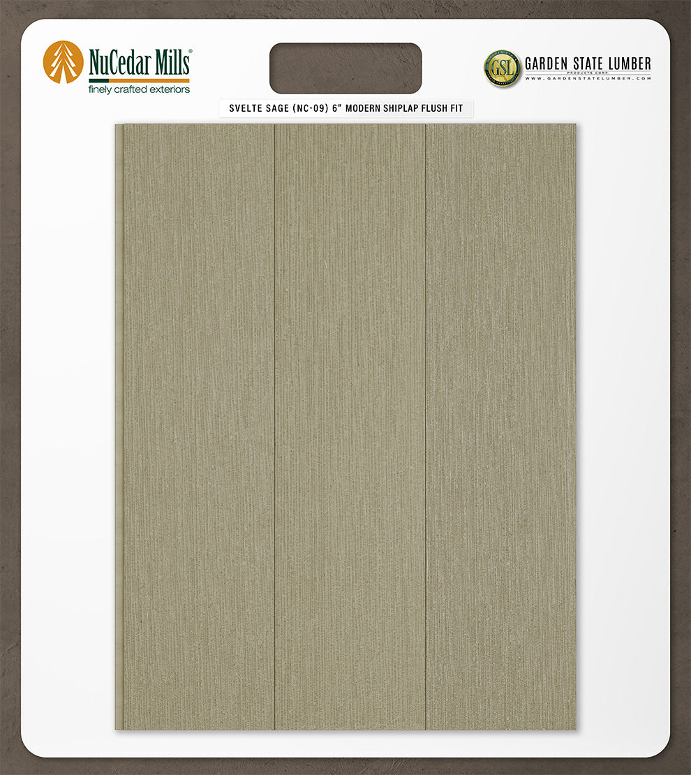 6″ RoughSawn T&G Modern Shiplap Strips - 2' x 2' Display