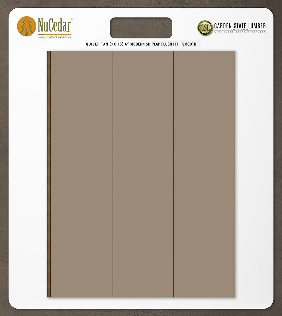 6″ Smooth T&G Modern Shiplap Strips - 2' x 2' Display