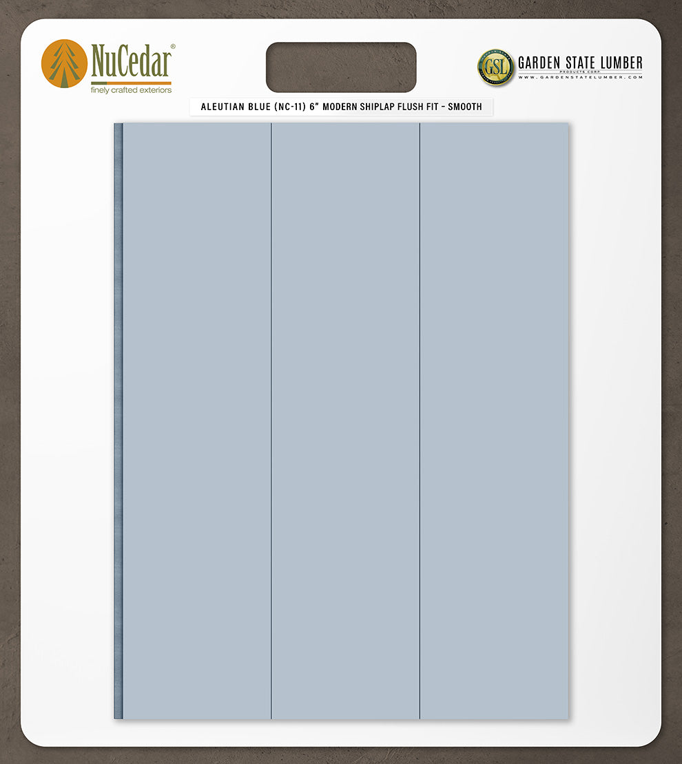 6″ Smooth T&G Modern Shiplap Strips - 2' x 2' Display