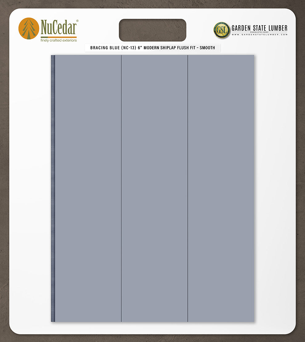 6″ Smooth T&G Modern Shiplap Strips - 2' x 2' Display