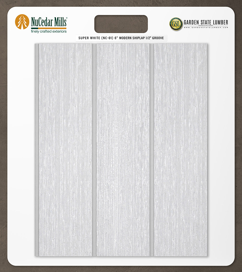 6″ RoughSawn T&G Modern Shiplap Strips - 2' x 2' Display