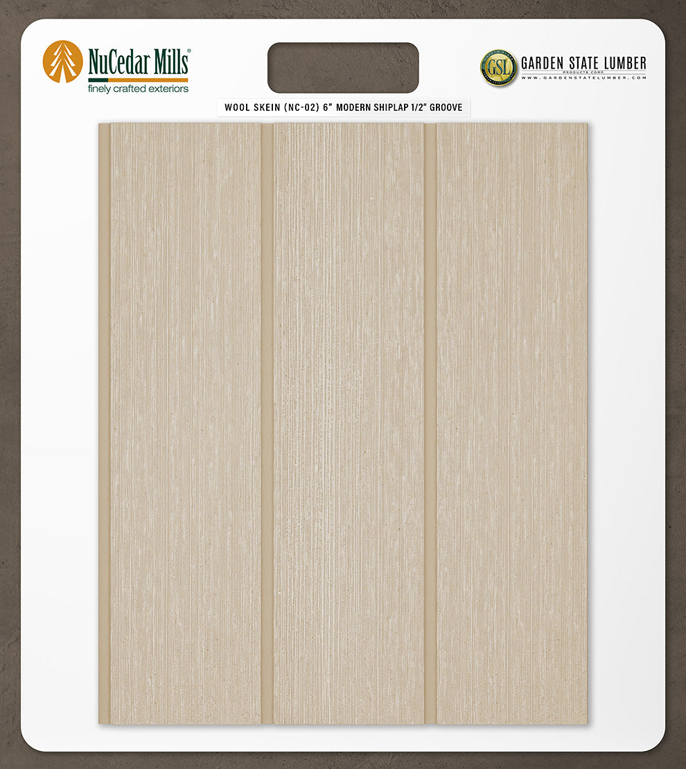 6″ RoughSawn T&G Modern Shiplap Strips - 2' x 2' Display