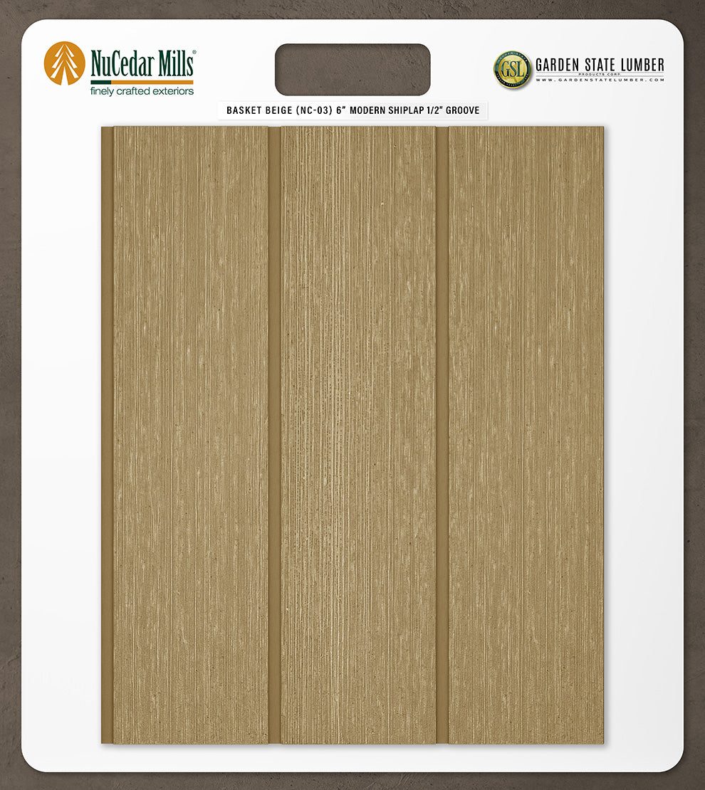 6″ RoughSawn T&G Modern Shiplap Strips - 2' x 2' Display
