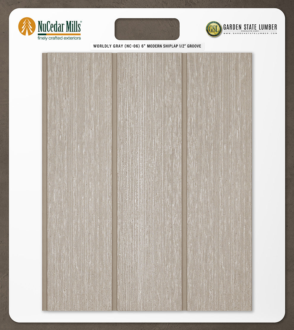 6″ RoughSawn T&G Modern Shiplap Strips - 2' x 2' Display