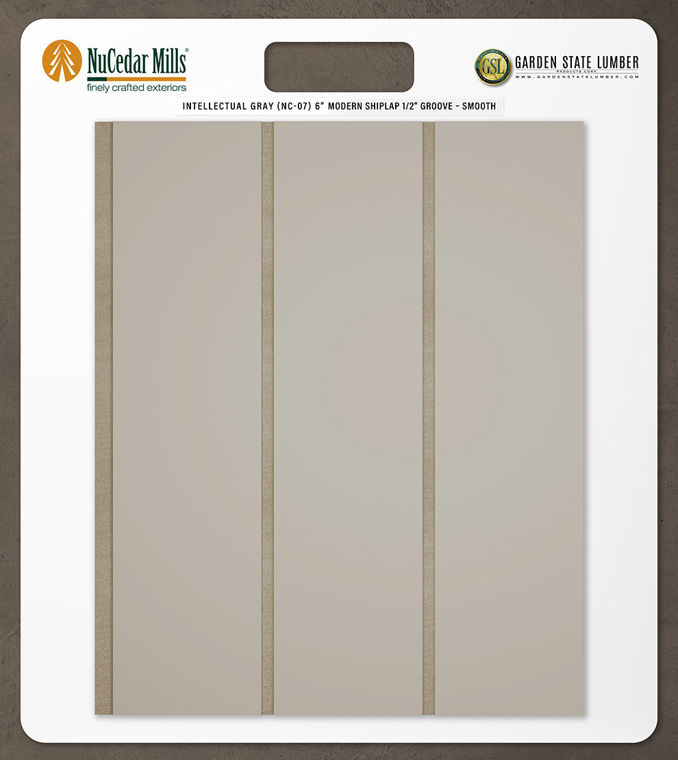 6″ Smooth T&G Modern Shiplap Strips - 2' x 2' Display