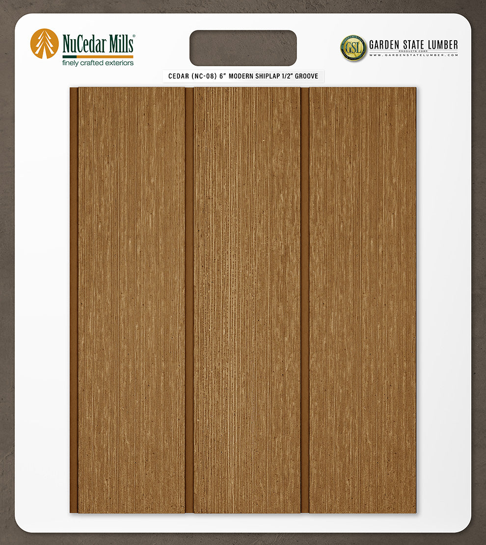 6″ RoughSawn T&G Modern Shiplap Strips - 2' x 2' Display